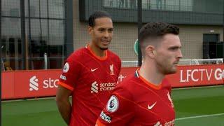 Liverpool funny moments during 21/22 team photoshoot