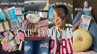 FALL DAILY VLOG: shopping, dollar tree haul, Bible Study, quality time with bae, coffee run & more!