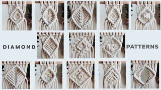 13 BEST DIAMOND PATTERN ELEMENTS FOR YOUR MACRAME PROJECTS