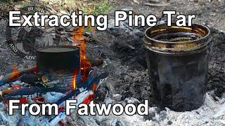 Making Pine Tar From Fatwood - Easy