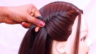 So Easy and beautiful hairstyle - pretty fishtail hairstyle | hairstyle for wedding | hairstyle