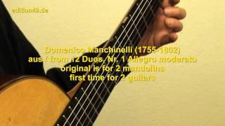 Boris Bagger High Speed Guitar Duo Nr 1 Allegro Domenico Manchinelli 1755-1802 World Premiere