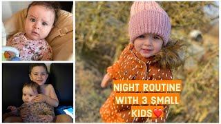 YOUNG MOM: Night Routine With 3 Small Kids!