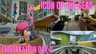 Icon of the Seas Embarkation day 1 VLOG! THE LARGEST CRUISE SHIP IN THE WORLD !! #iconoftheseas