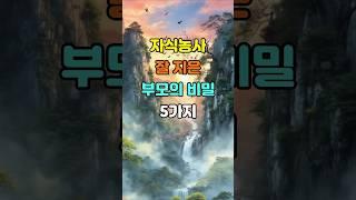 자식농사 잘 지은 부모의 비밀 5가지  #명언 #좋은글 #지혜