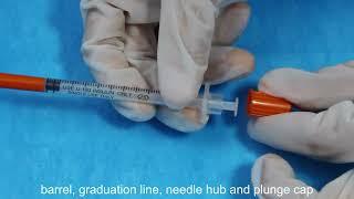 1mL U-40 U100 Disposable insulin syringe