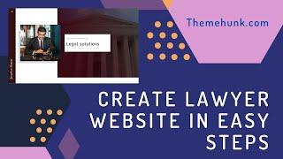 How to create lawyer website with elementor in easy steps.