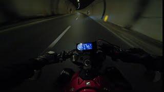 2021 HONDA CB650R - Update of my top speed - Night ride [whit clip on - a2 license 35kw - 4K]