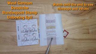 Unboxing a Small eBay Lot of West German Deutsche Bundespost Stamps Ep2