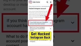 Get back hacked instagram account | get your ig back after getting hacked | recover hacked instagram