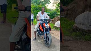 Dadu Ride on my KTM Age Doesn't Matter Bro  #funny #ktm #attitude #rider #shortsfeed