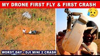 पहिलांदाच Drone उडवला आणि Crash पण झाला ‍️ | My DJI Mini 2 First Fly & First Crash | Drone Shots