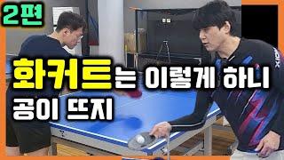 화커트 공이 떠 가는 이유!!! 라켓 각도 문제[조타쿠나 화 커트 레슨] / table tennis forehand push