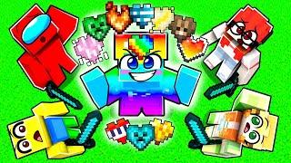 Cazadores VS CORAZONES PERSONALIZADOS en Minecraft!