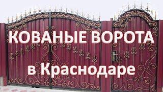 Кованые ворота в Краснодаре на заказ - Ворота с элементами ковки