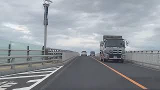 【前面展望】江島大橋を越える（島根県⇒鳥取県）