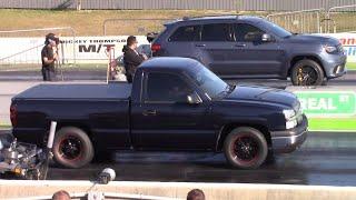 Jeep Trackhawk vs Chevy Silverado Drag Race