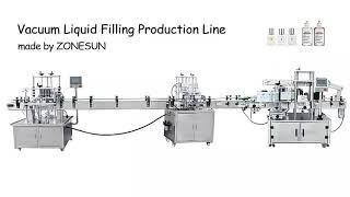 zonesun zs-fal180x1 automatic vacuum perfume production line bottle filling capping labeling-machine