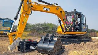 New JCB 145 Excavator with Pooja and First Day Working New Bridge Foundation from Start to Finish