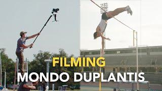 Filming Mondo Duplantis - the World Record Pole Vaulter