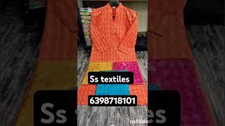 Ss textiles khadi kurti wholesale              6398718101