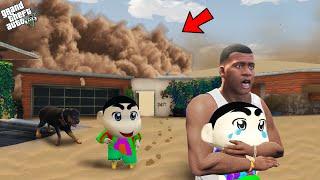 Franklin, Shinchan And Pinchan Running From Deadly Sandstorm Outside Their House In Gta 5!