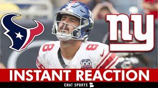 The Giants Have A Daniel Jones Problem | Giants vs. Texans INSTANT REACTION