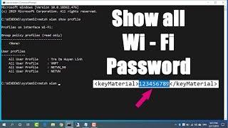 CMD :  Find all Wi-Fi passwords with only 1 command | Windows 10 / 11 | NETVN