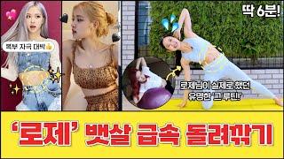 와...APT 로제님이 ‘이 동작’으로 살을 뺐구나...[역대급 6분 뱃살 파괴 운동] #로제APT