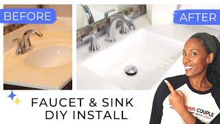DIY How To Install a Bathroom Sink and Faucet - (w/ Push & Seal Stopper)