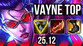 VAYNE vs WARWICK (TOP) | 12/1/3, Legendary | KR Master | 25.12