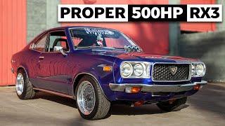 Over 500hp in a 13b Swapped Mazda RX-3 is absolute Madness