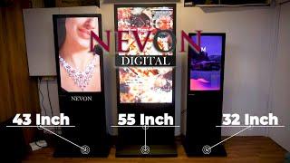 32 Inch 43 Inch and 55 Inch Digital Standees for Indoor Advertising | Floor Standing Displays