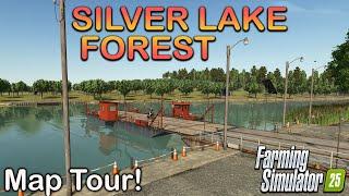 FERRY STRAIGHTFORWARD... “SILVER LAKE FOREST” MAP TOUR! ON Farming Simulator 25 (Review) PS5.