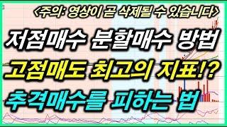 저점매수 기법. 저점 분할매수 꿀팁. 고점매도 최고의 지표!? 추격매수 피하는 법 #이동평균선 회귀성 #이격도