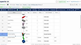 OpenBOM multi-level and flattened BOM navigation