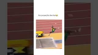 Bro Jumped  in a Unique Way  #jump #olympics #shorts