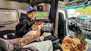 Cooking a Thanksgiving Feast in the Back of My Truck w/ My son