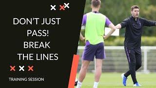 Soccer TRAINING- Breaking the Lines of the Defense