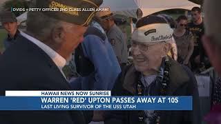 Warren ‘Red’ Upton, last living survivor of USS Utah, dies at 105