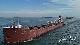 INTERLAKE STEAMSHIP COMPANY DOROTHY ANN & PATHFINDER by Windsor Aerial Drone Photography