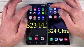 Samsung S23 FE Vs Samsung S24 Ultra Speed Test Comparison