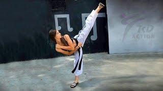 Awesome TKD Girl and Fantastic Kicking Skills