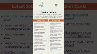 DSSSB June 2025 Admit Card Released#admit card#sarkarijobhub #sarkariwala #ytshorts