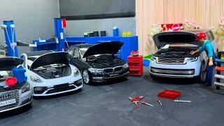 Service Day for Luxury Diecast Model Cars