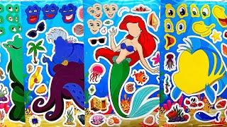 Decorate sticker book with Ariel Mermaid and her family #ariel #sprunki #squidgame #squidgame2 #art