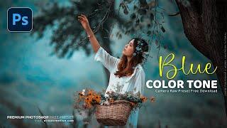 Photoshop Tutorial: Blue Tone Colour Grading Photoshop । Adobe Photoshop Photo Editing