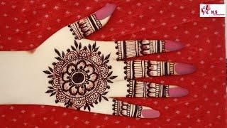 Beautiful Arabic gol tikki mehndi designs for hands-Simple mehandi design-Stylish Mehendi designs