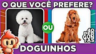  O QUE VOCÊ PREFERE?  EDIÇÃO CACHORROS | jogo das escolhas | qual doguinho você prefere?