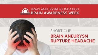 What are the signs of a brain aneurysm headache?